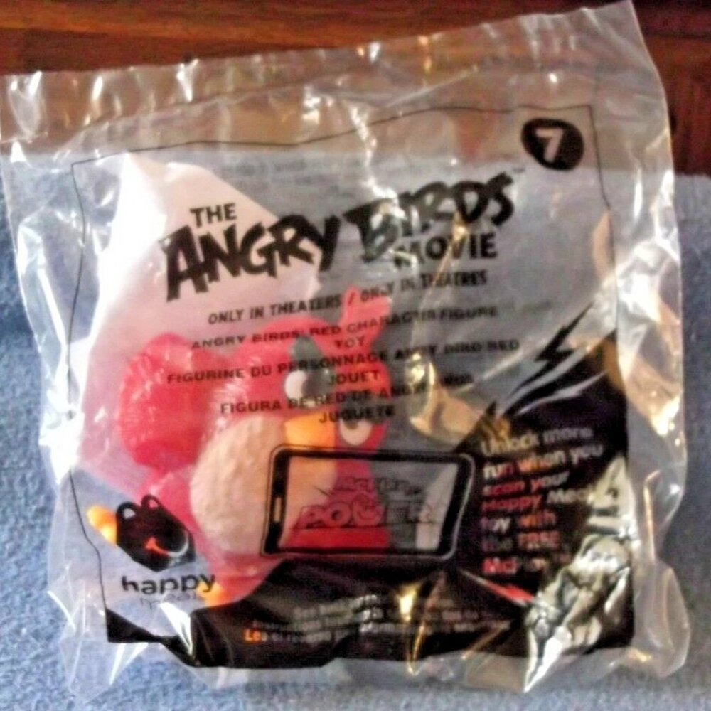2/$30 McDONALD'S Angry Birds Red Character Figure Happy Meal Toy 2016 No 7 NIP